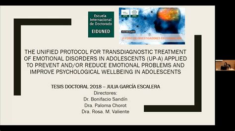 Canal Uned The Unified Protocol For Transdiagnostic Treatment Of