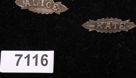 Tray Lot Of Vintage Silver Name Pins Dixons Auction At Crumpton