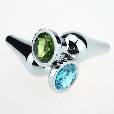 Large Size Stainless Steel Metal Anal Plug With Diamonds Anal Dildo Sex Toy Products Anal