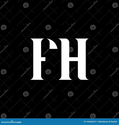 FH F H Letter Logo Design Initial Letter FH Uppercase Monogram Logo