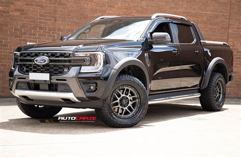 Ford Ranger Next Gen Kmc Mesa Satin Black W Gray Tint