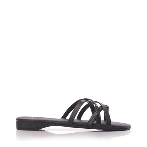 Lesta Black Leather - Sandals from Moda in Pelle UK