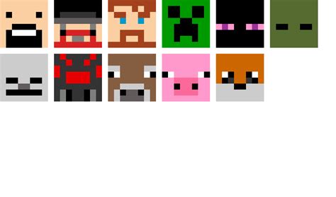 Pixilart - Minecraft Heads by The-Black-Pixel