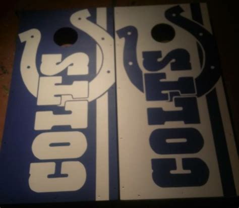 Hand Painted Indianapolis Colts Cornhole Boards