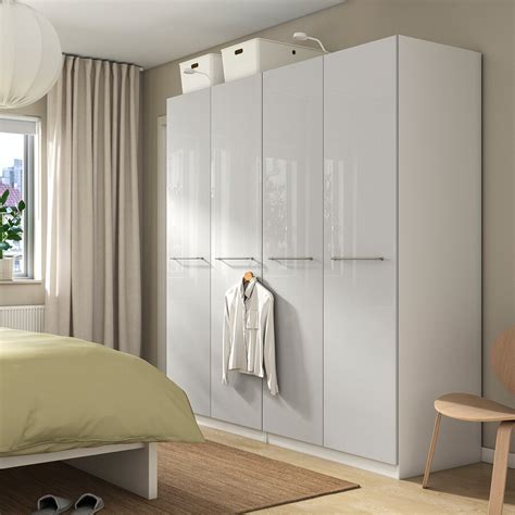 Pax Fardal Wardrobe Whitehigh Gloss Light Gray 7834x2358x7914