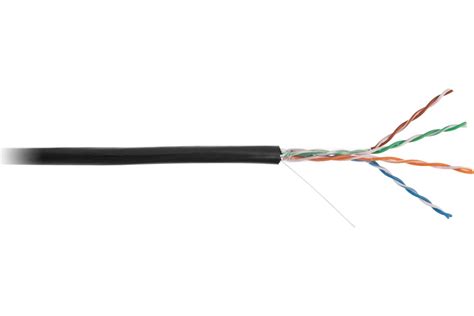 Кабель NETLAN U/UTP 4 пары, категория 5e, внешний, PE до -40C, черный ...
