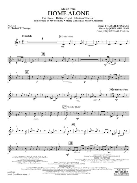 Music From Home Alone Pt2 Bb Clarinetbb Trumpet By Johnnie Vinson