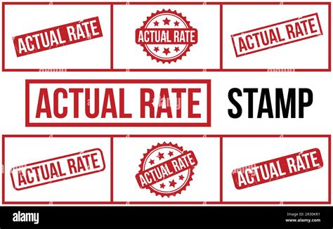Actual Rate Rubber Grunge Stamp Set Vector Stock Vector Image And Art Alamy