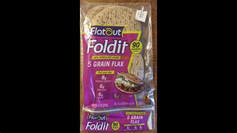 Flatout Foldit Grain Flax Flatbread Review Youtube