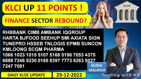 Daily Klse Bursa Update Klci Up Points Finance