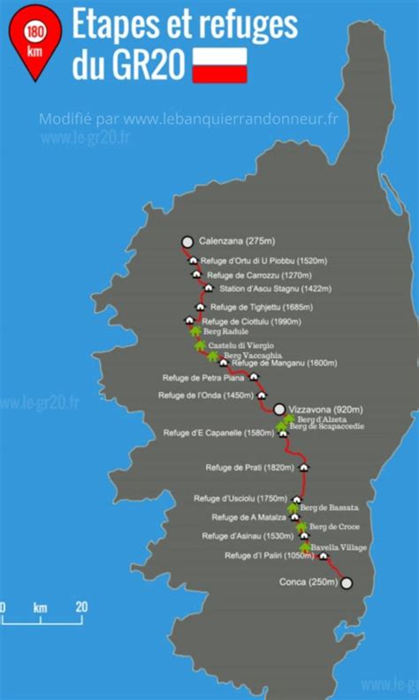 La Carte Ultime Du Gr20 Le Banquier Randonneur