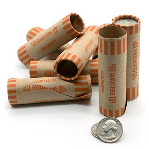 Pack Pcs Quarter Wrappers Preformed Coin Wrappers Tubes Paper