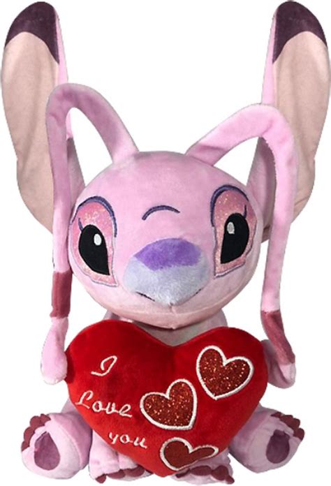 Angel Met Rood Hart Disney Lilo Stitch Pluche Knuffel 32 Cm