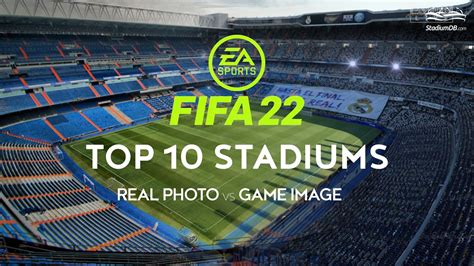 Fifa Top Stadiums Real Photo Vs Game Image Youtube