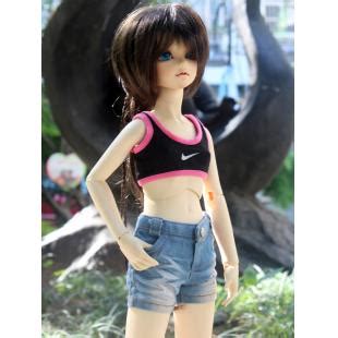 Bjd Clothes Blue Black Jeans Shorts Trousers For Msd Sd Cm Ball