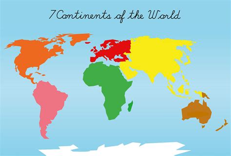 Map Of The World Continents Printable