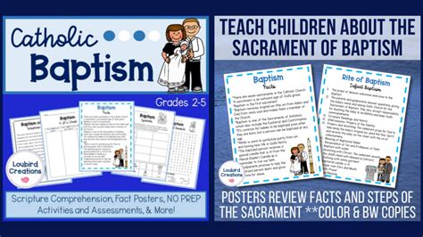 Baptism Activities for Catholic Kids - Loubird Creations