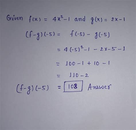 [solved] Let F X 4x2 1 And G X 2x 1 Find The Value If Possible Course Hero