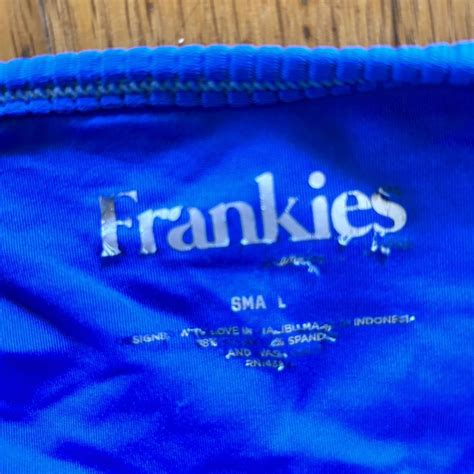Frankies Bikini Blue One Piece High Rise Depop