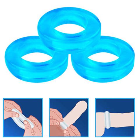 Reusable Men 3Pcs Penis Stretcher Sleeve Girth Enhancer Penis Extender