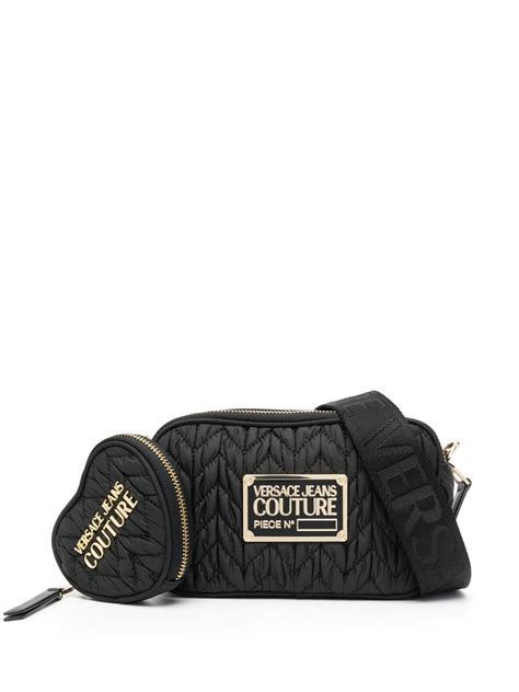 Versace Jeans Couture Logo Plaque Cross Body Bag Black FARFETCH UK