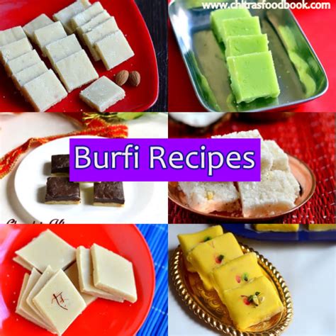 Burfi Recipes Barfi Recipes Burfi Varieties 15 Types Of Burfi Recipes Chitra S Food Book