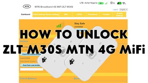 How To Unlock ZLT M30S MTN 4G MiFi Romshillzz YouTube