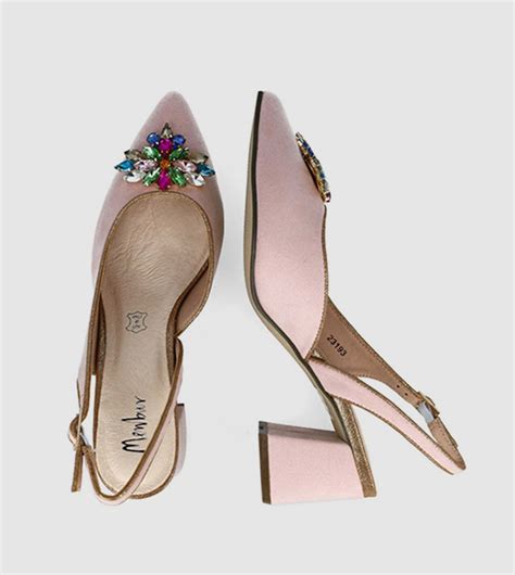 Buy Menbur Damia Embellished Pointed Toe Ballerinas In Nude 6thStreet Kuwait