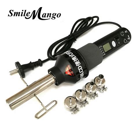 V W Lcd Adjustable Electronic Heat Hot Air Gun Hair Dryer Soldering Station Ic Smd Bga