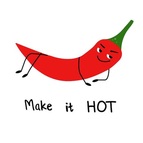 Premium Vector Red Hot Chili Pepper Illustration Filthy Funny Cartoon Character Hot Horny Red