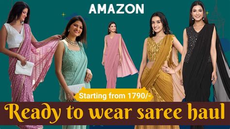 Amazon Ready To Wear Saree Haul Amazon Wedding Saree Haul Ready To