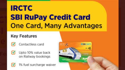 irctc sbi rupay credit card  key features benefits bonus points