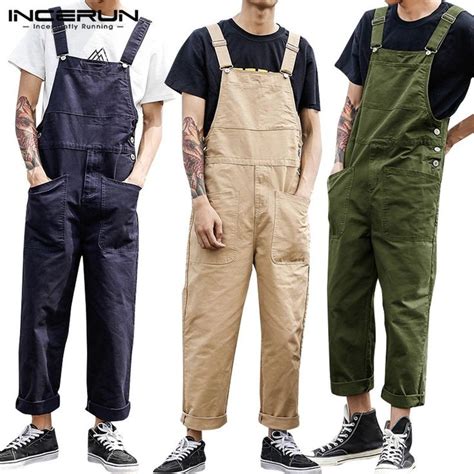 S 5xl Men Bib Cargo Pants Dungaree Overalls Trousers Casual Jumpsuit Wish Overalls Men