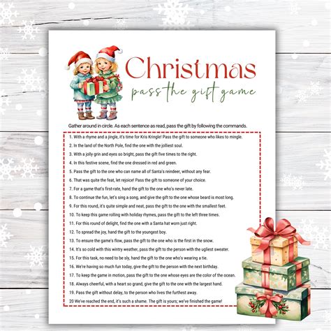 Story Any Occasion PDF Christmas Pass The Present Game, Christmas Gift