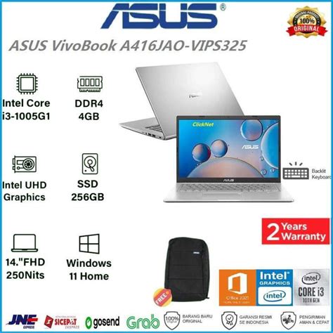 Jual Asus A Jao Vips Intel I G Gb Gb Ssd Fhd Ips Win