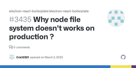 Why Node File System Doesn T Works On Production Issue