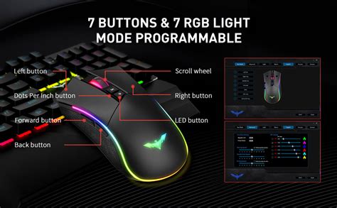 Havit Ms733 Rgb Programmable Gaming Mouse 2020 Version Havit Online