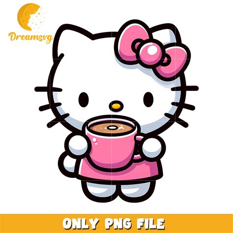 Hello Kitty Coffee Png Clipart Dreamsvg Store