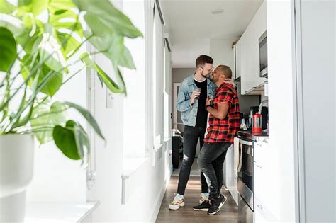 Gay Couple Having Coffee Happy Premium Photo Rawpixel