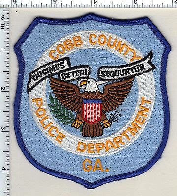 Cobb County Police (Georgia) Uniform Take-Off Shoulder Patch from 1997 ...