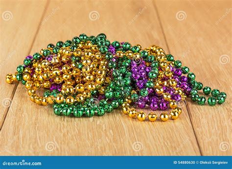 Gold Mardi Gras Beads Royalty Free Stock Photography Cartoondealer