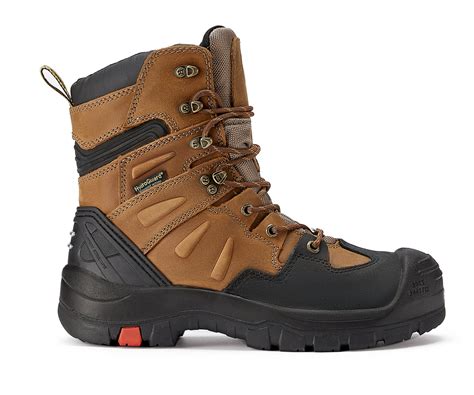 Rockrooster Mens 8 Inch Brown Work Boots Composite Toe Slip