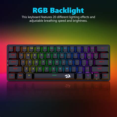 Redragon K615P-KBS Elise Pro RGB Mechanical Keyboard Wireless Bluetooth ...