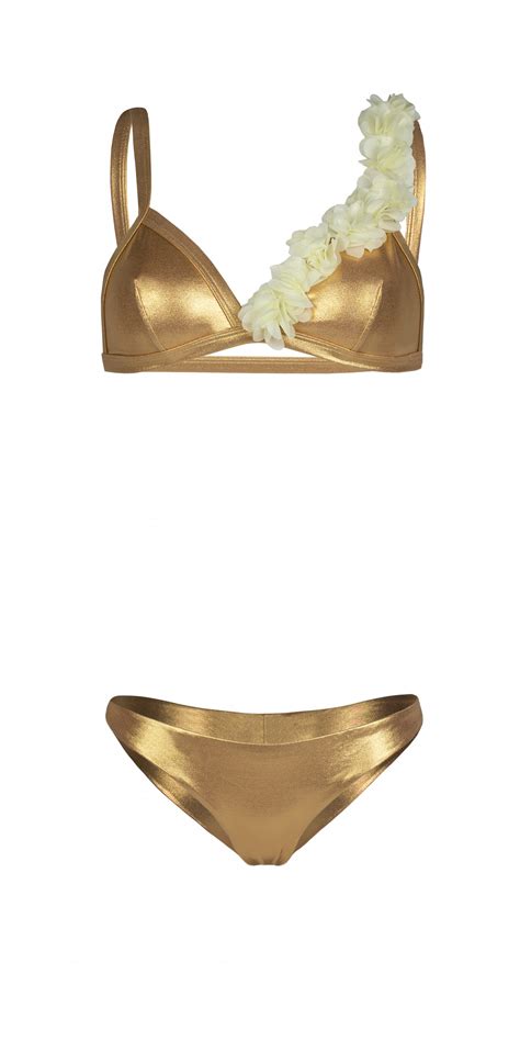 Bikini Paradise Gold Azzurra Gaia Buy A Two Piece Swimsuit Of Our