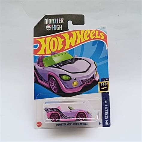 HOT WHEELS MONSTER HIGH GHOUL MOBILE PURPLE HW SCREEN TIME HRY