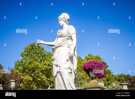 Statue Of Minerva Also Assimilated To Athena In Luxembourg Gardens