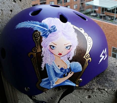 Fleur De Lethal Custom Painted Roller Derby Helmet Rose City Rollers