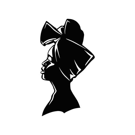 Black Woman Silhouette Vector Illustration Vector Art At Vecteezy