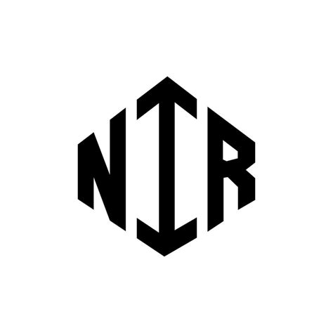 nir letter logo design  polygon shape nir polygon  cube shape
