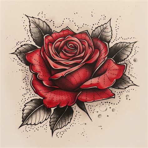 Red Rose Tattoo Vector Art Imagella